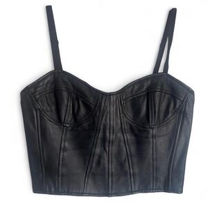 PJK Lamb Leather Bustier Top – XS